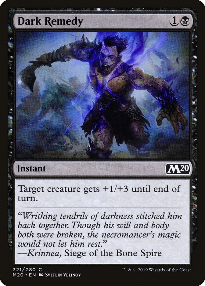 Image for Dark Remedy (321) [Core Set 2020] - Magic: The Gathering