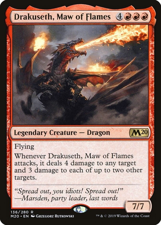 Image for Drakuseth, Maw of Flames (136) [Core Set 2020] - Magic: The Gathering