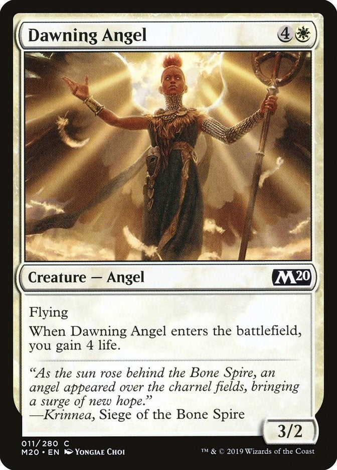 Image for Dawning Angel (11) [Core Set 2020] - Magic: The Gathering
