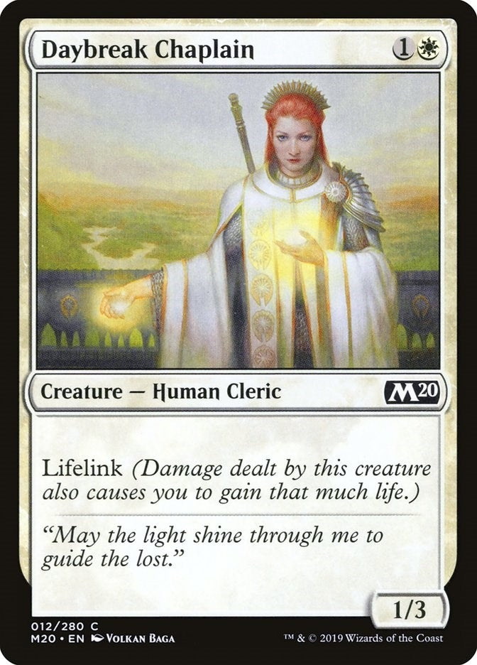 Image for Daybreak Chaplain (12) [Core Set 2020] - Magic: The Gathering