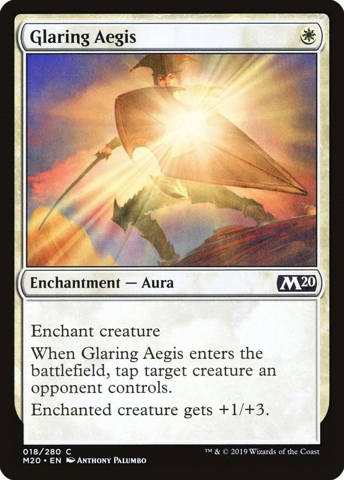 Image for Glaring Aegis (18) [Core Set 2020] - Magic: The Gathering