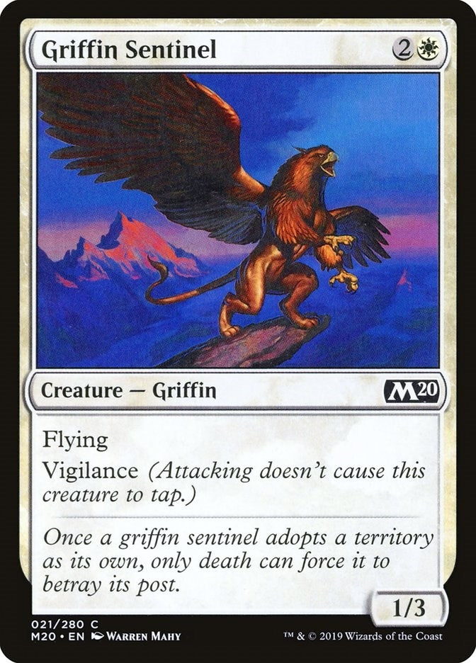 Image for Griffin Sentinel (21) [Core Set 2020] - Magic: The Gathering