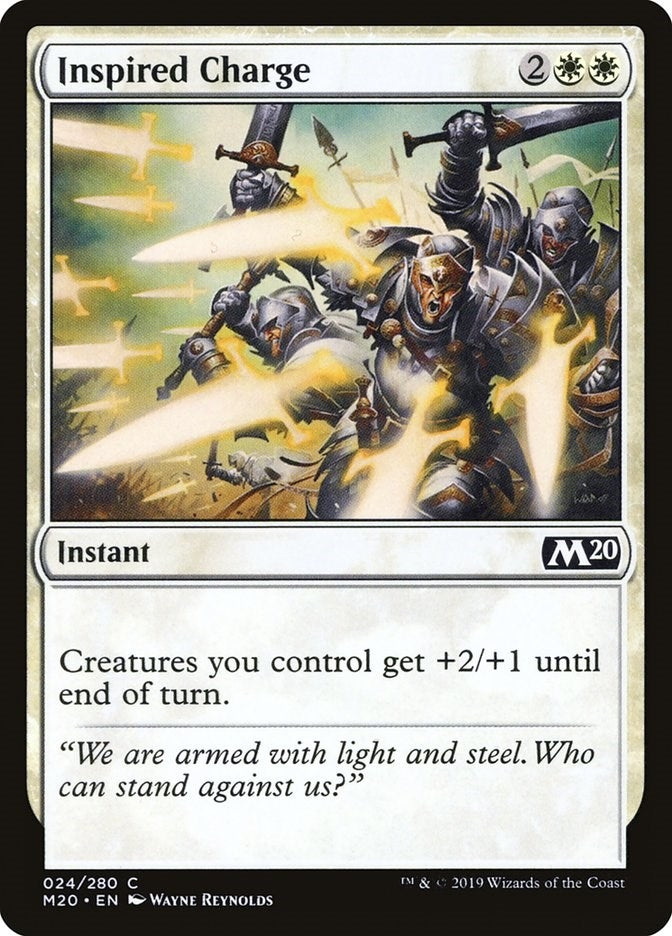 Image for Inspired Charge (24) [Core Set 2020] - Magic: The Gathering