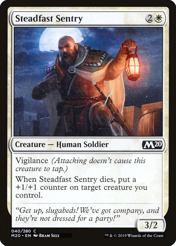 Image for Steadfast Sentry (40) [Core Set 2020] - Magic: The Gathering