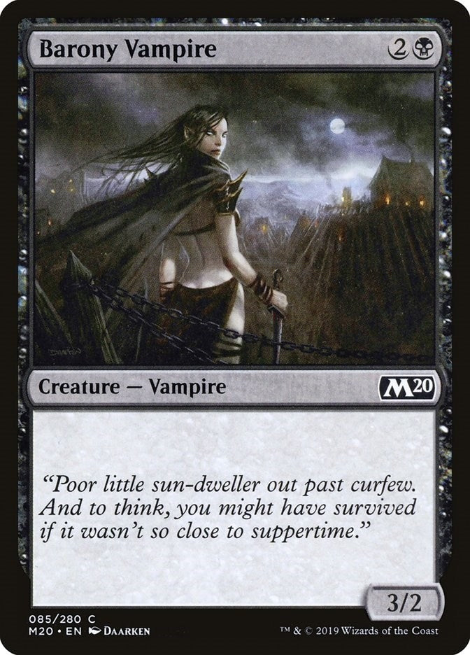 Image for Barony Vampire (85) [Core Set 2020] - Magic: The Gathering