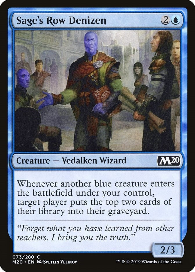 Image for Sage's Row Denizen (73) [Core Set 2020] - Magic: The Gathering