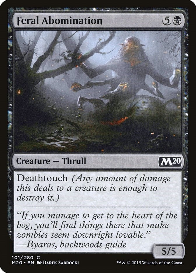 Image for Feral Abomination (101) [Core Set 2020] - Magic: The Gathering