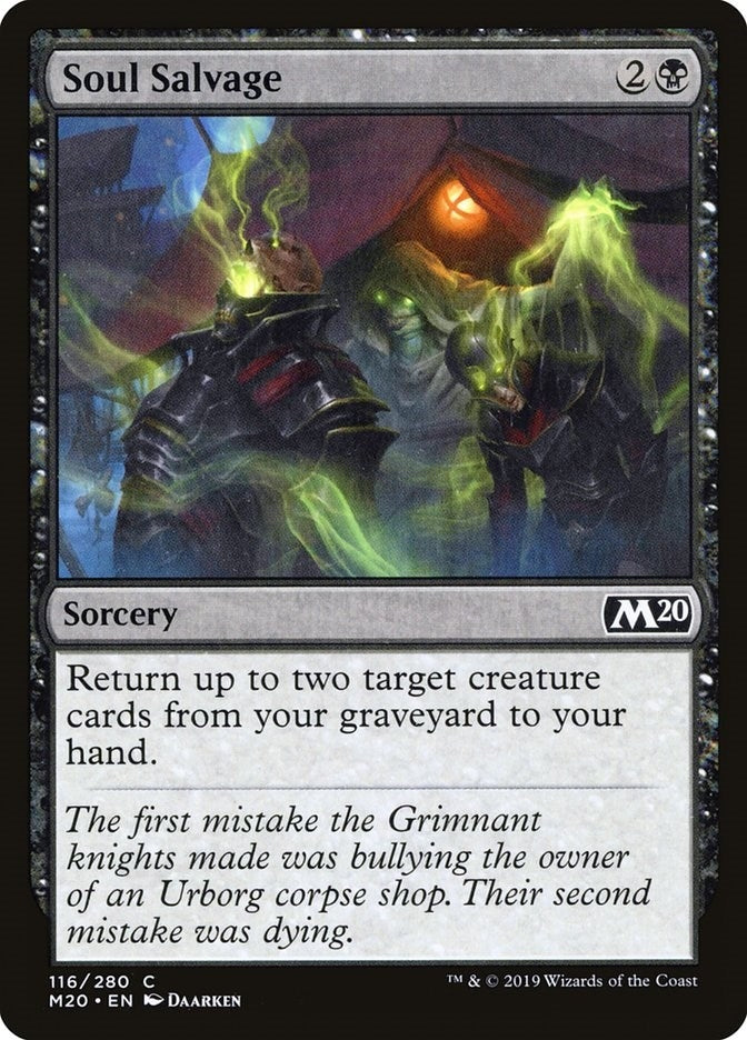 Image for Soul Salvage (116) [Core Set 2020] - Magic: The Gathering