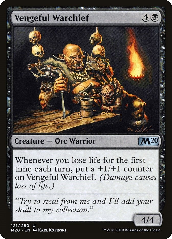 Image for Vengeful Warchief (121) [Core Set 2020] - Magic: The Gathering