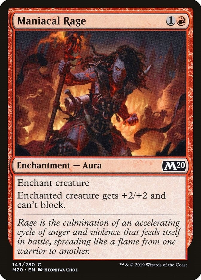 Image for Maniacal Rage (149) [Core Set 2020] - Magic: The Gathering