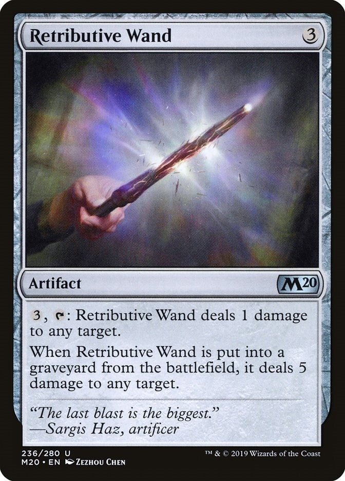Image for Retributive Wand (236) [Core Set 2020] - Magic: The Gathering