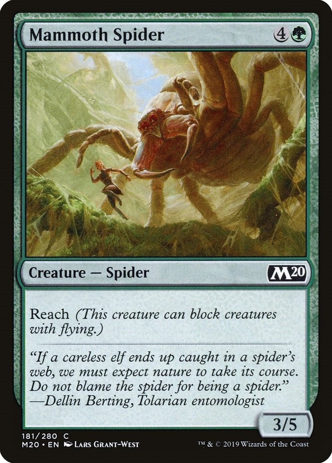 Image for Mammoth Spider (181) [Core Set 2020] - Magic: The Gathering