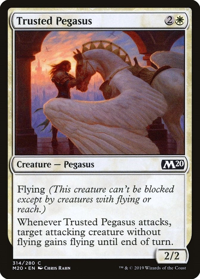 Image for Trusted Pegasus (314) [Core Set 2020] - Magic: The Gathering