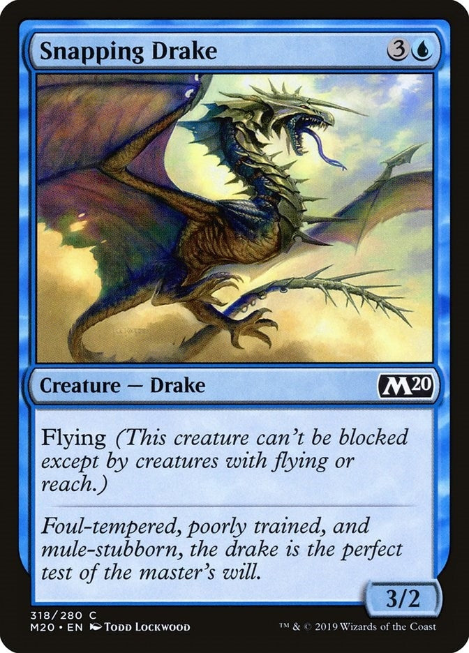 Image for Snapping Drake (318) [Core Set 2020] - Magic: The Gathering