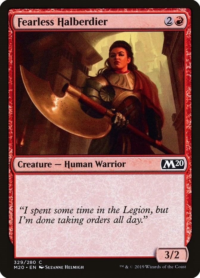 Image for Fearless Halberdier (329) [Core Set 2020] - Magic: The Gathering