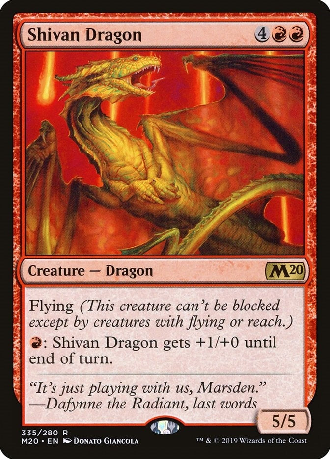 Image for Shivan Dragon (335) [Core Set 2020] - Magic: The Gathering