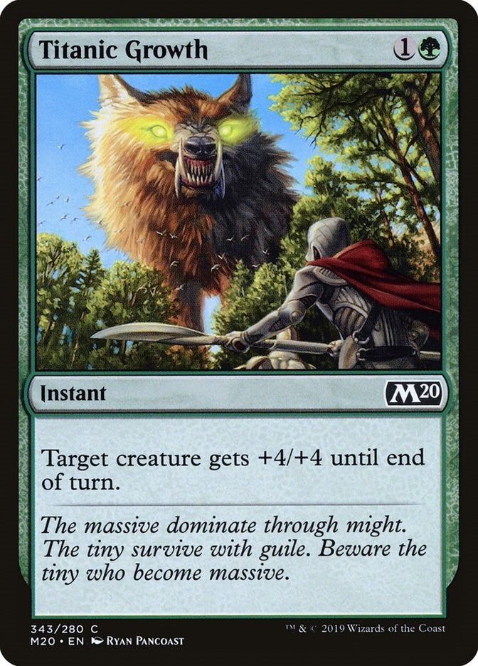 Image for Titanic Growth (343) [Core Set 2020] - Magic: The Gathering