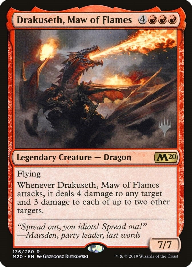 Image for Drakuseth, Maw of Flames (136) [Core Set 2020] - Magic: The Gathering