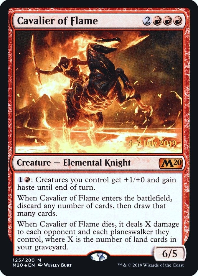 Image for Cavalier of Flame (125) [Prerelease Cards] - Magic: The Gathering