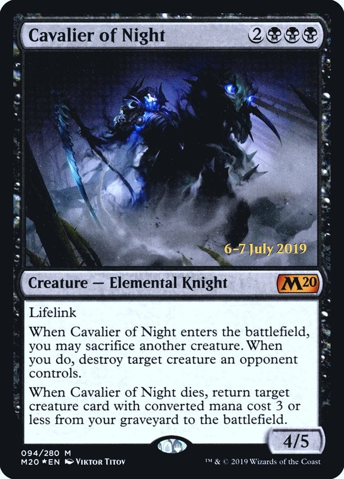 Image for Cavalier of Night (94) [Prerelease Cards] - Magic: The Gathering