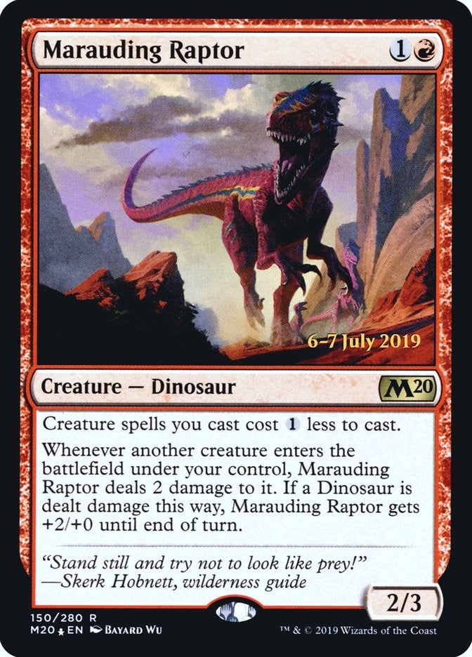 Image for Marauding Raptor (150) [Prerelease Cards] - Magic: The Gathering