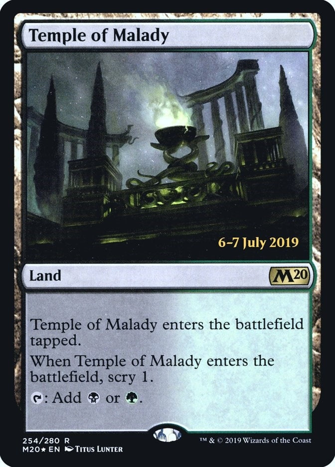 Image for Temple of Malady (M20) (254) [Prerelease Cards] - Magic: The Gathering