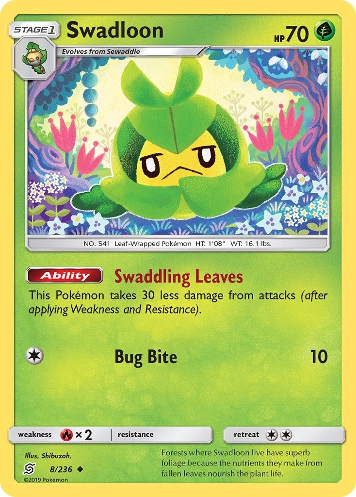 Image for Swadloon (8/236) [SM - Unified Minds] - Pokemon