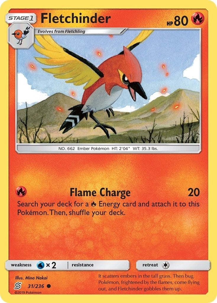 Image for Fletchinder (31/236) [SM - Unified Minds] - Pokemon