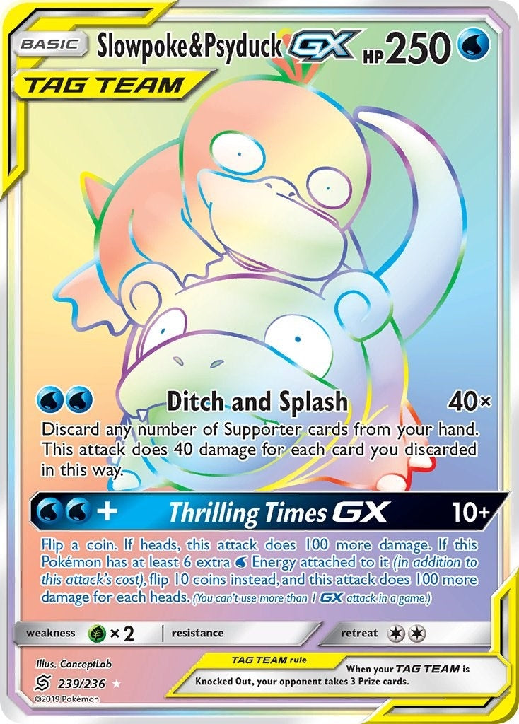 Image for Slowpoke & Psyduck GX (Secret) (239/236) [SM - Unified Minds] - Pokemon