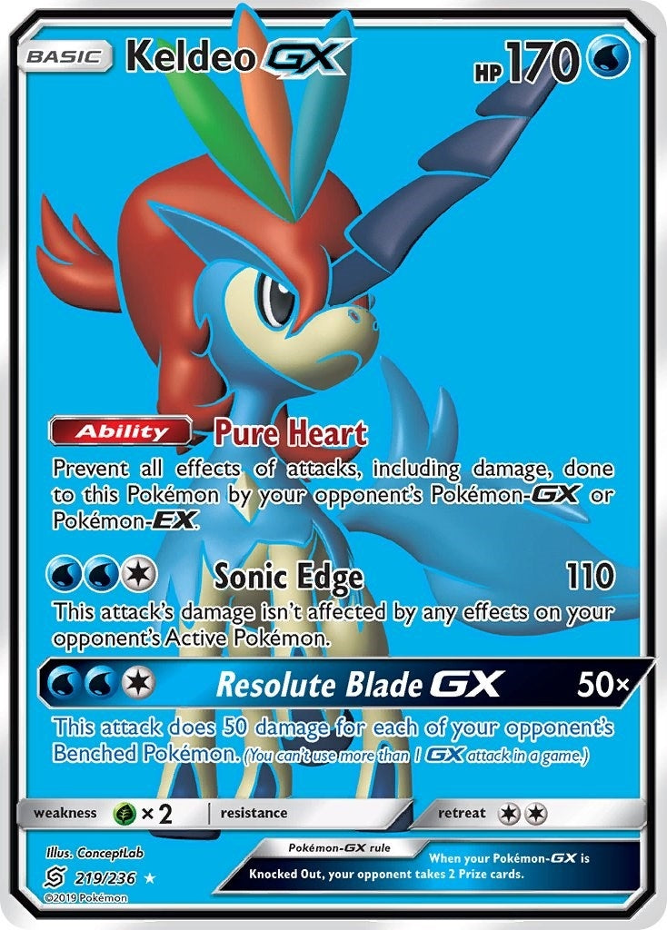 Image for Keldeo GX (Full Art) (219/236) [SM - Unified Minds] - Pokemon