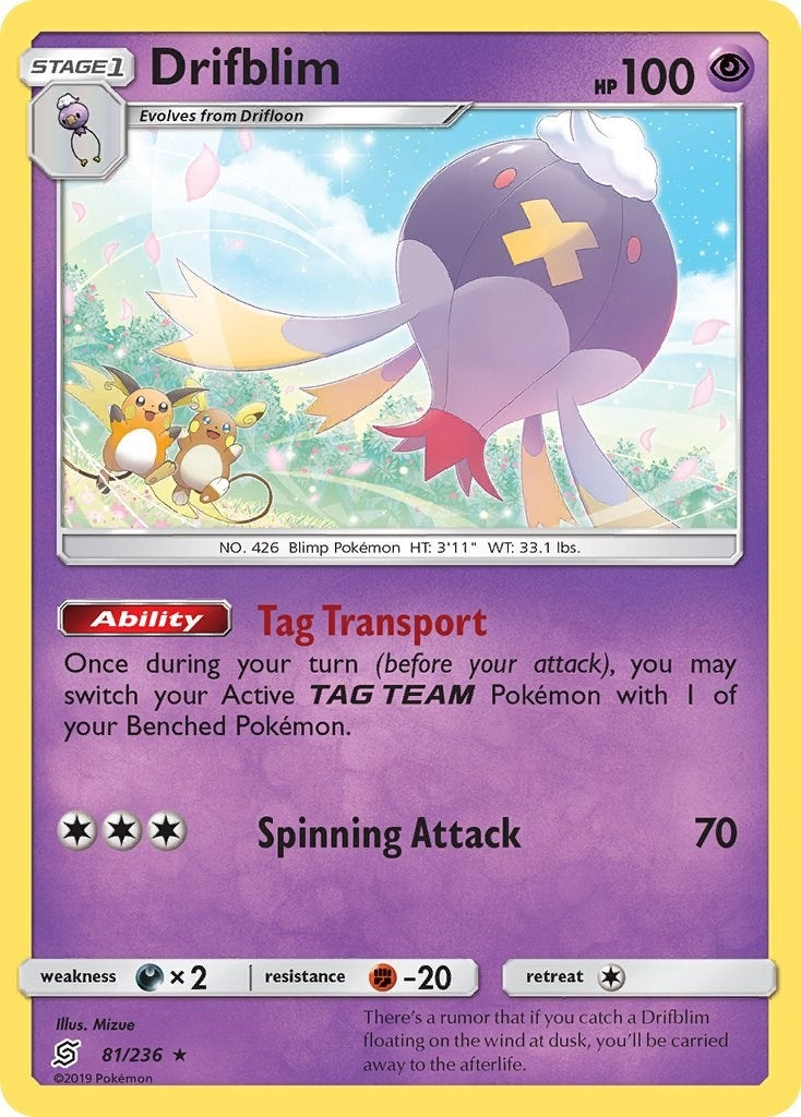 Image for Drifblim (81/236) [SM - Unified Minds] - Pokemon