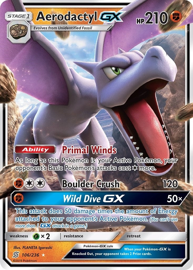 Image for Aerodactyl GX (106/236) [SM - Unified Minds] - Pokemon