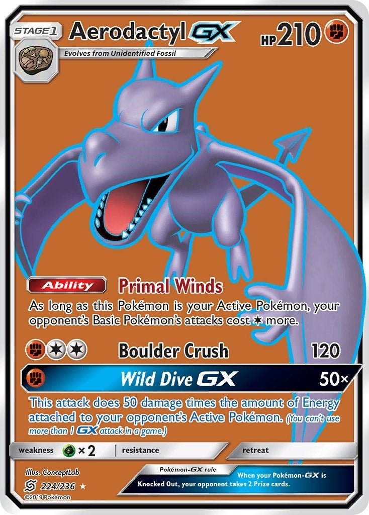 Image for Aerodactyl GX (Full Art) (224/236) [SM - Unified Minds] - Pokemon