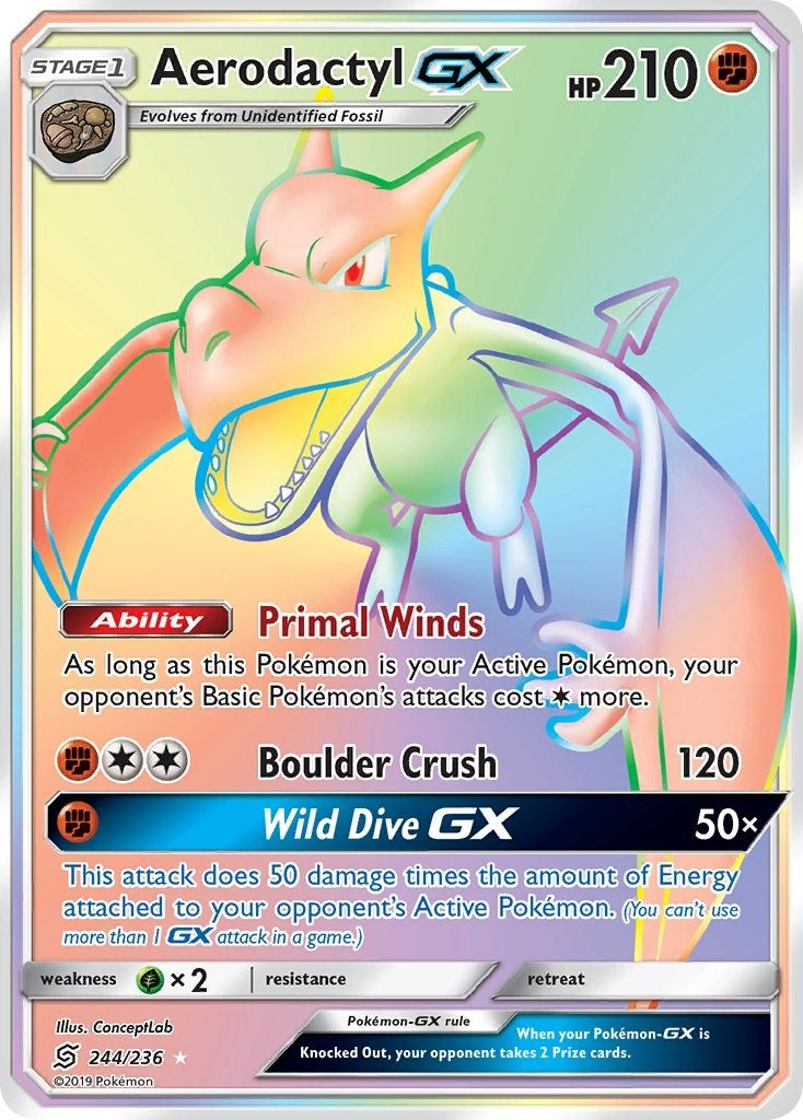 Image for Aerodactyl GX (Secret) (244/236) [SM - Unified Minds] - Pokemon