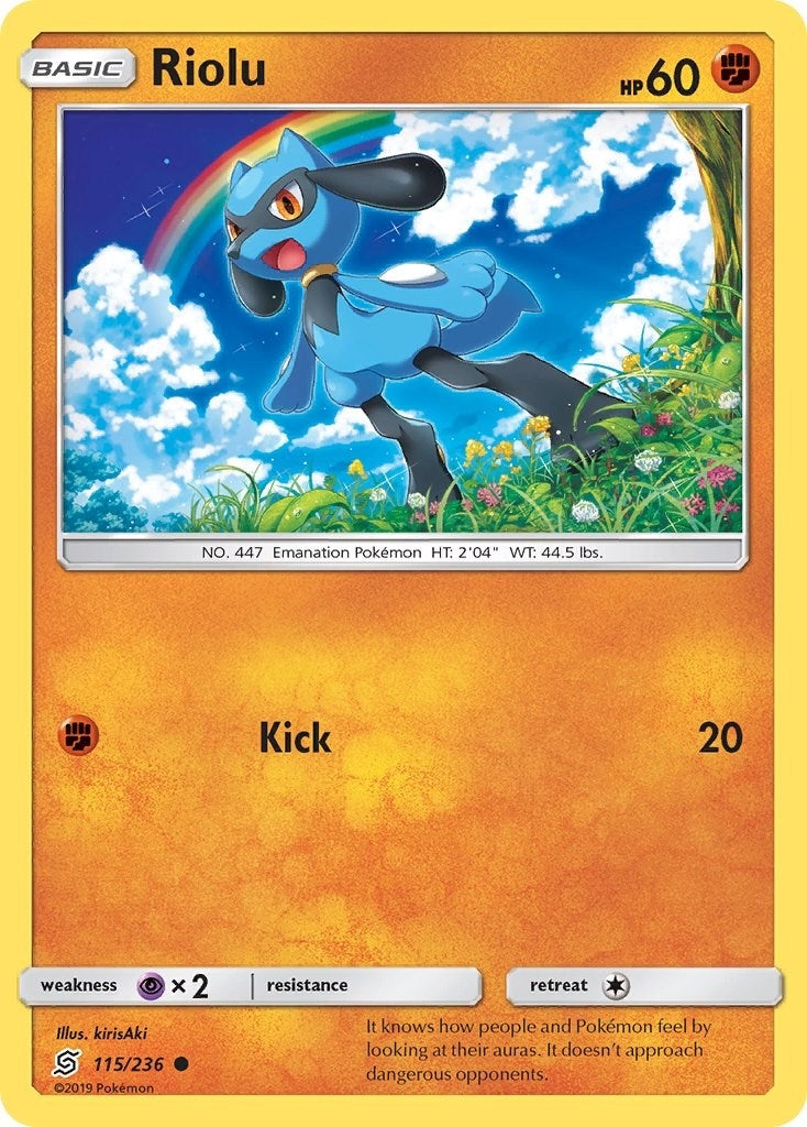 Image for Riolu (115) (115/236) [SM - Unified Minds] - Pokemon