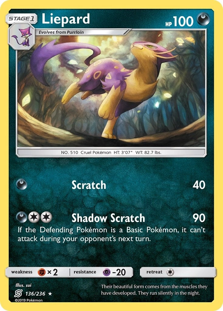 Image for Liepard (136/236) [SM - Unified Minds] - Pokemon