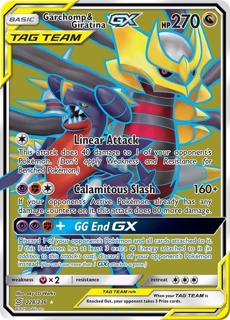 Garchomp & Giratina GX (Full Art) (228/236) [SM - Unified Minds]