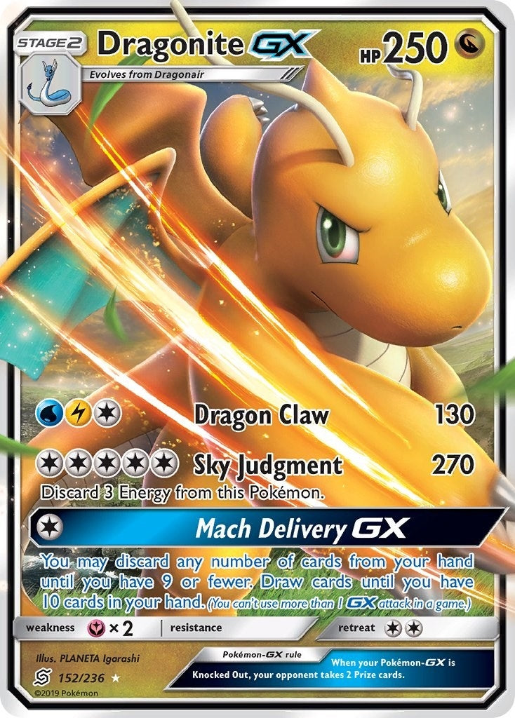 Image for Dragonite GX (152/236) [SM - Unified Minds] - Pokemon