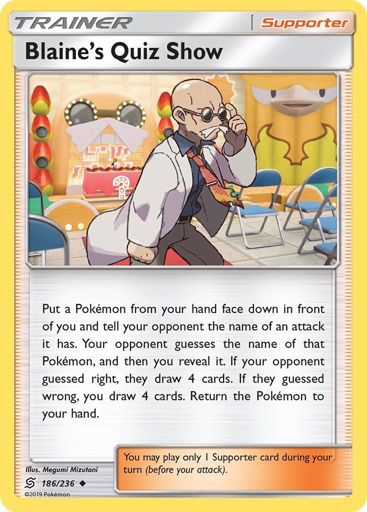 Image for Blaine's Quiz Show (186/236) [SM - Unified Minds] - Pokemon