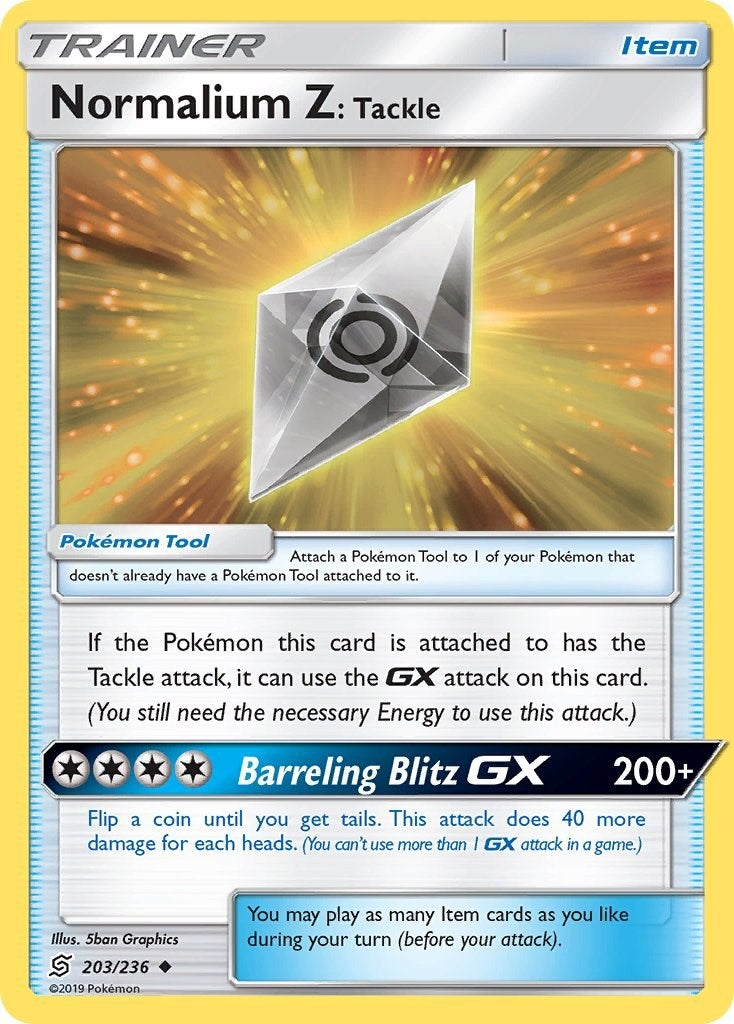 Image for Normalium Z: Tackle (203/236) [SM - Unified Minds] - Pokemon