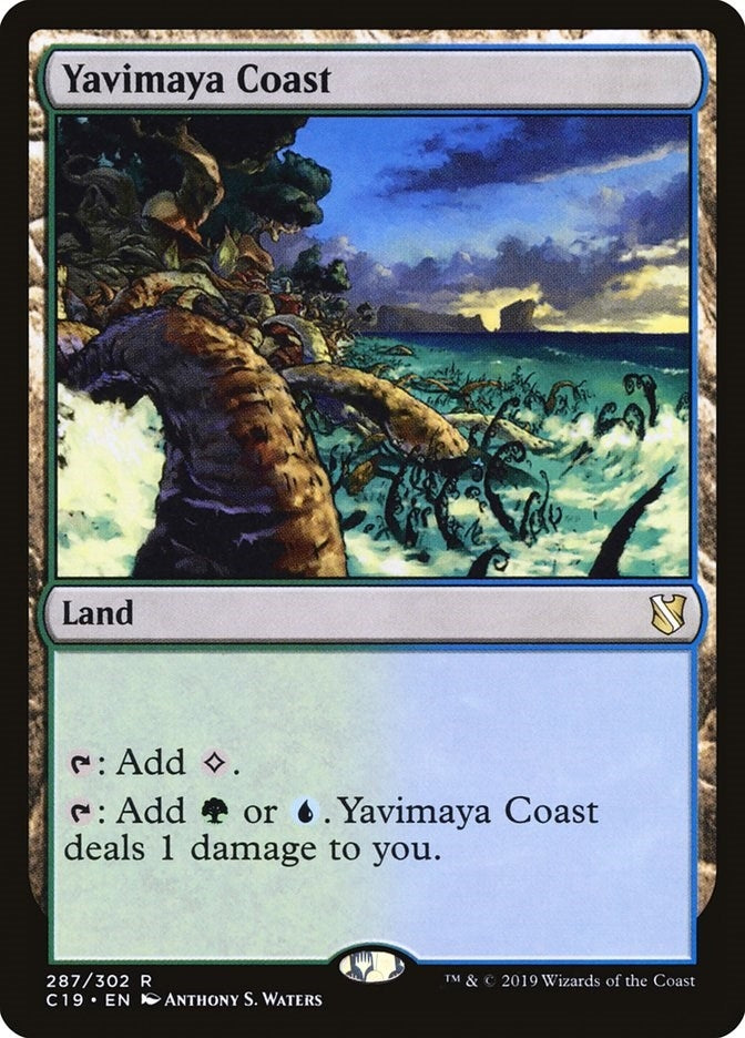 Image for Yavimaya Coast (287) [Commander 2019] - Magic: The Gathering