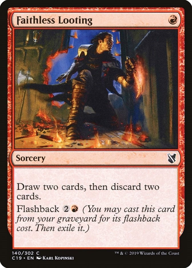Image for Faithless Looting (140) [Commander 2019] - Magic: The Gathering