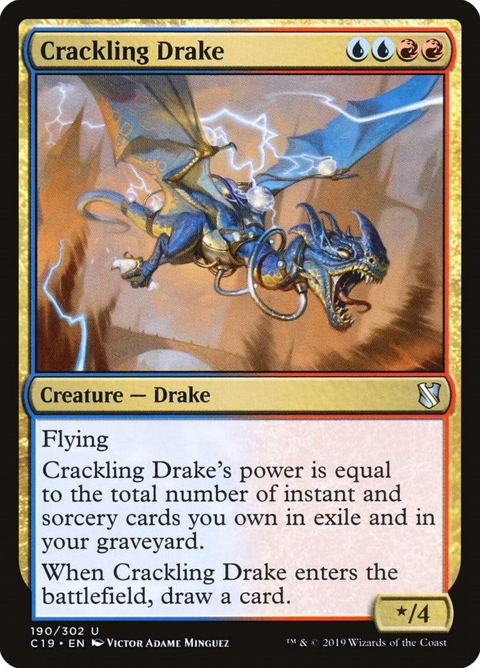 Image for Crackling Drake (190) [Commander 2019] - Magic: The Gathering