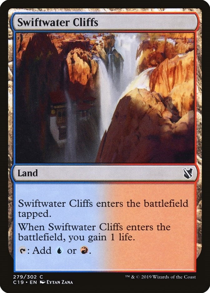Image for Swiftwater Cliffs (279) [Commander 2019] - Magic: The Gathering