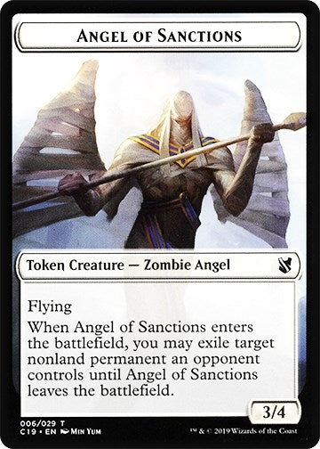 Image for Angel of Sanctions // Horror Double-Sided Token (6 // 23) [Commander 2019] - Magic: The Gathering