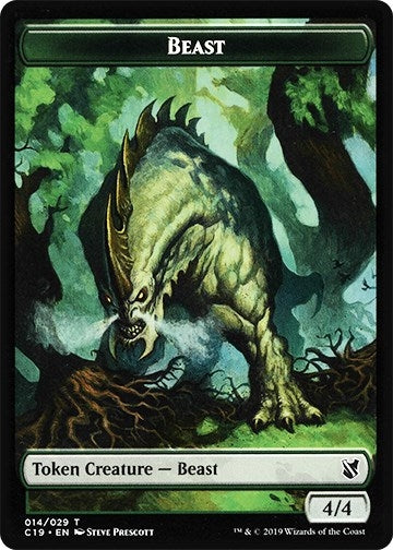 Image for Beast (014) // Wurm Double-Sided Token (14 // 21) [Commander 2019] - Magic: The Gathering