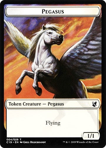 Image for Pegasus // Human Double-Sided Token (4 // 3) [Commander 2019] - Magic: The Gathering