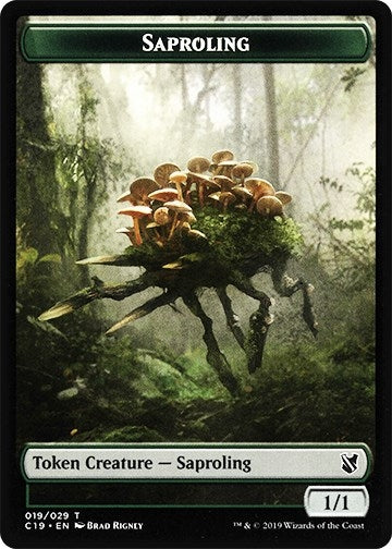 Image for Saproling // Manifest Double-Sided Token (19 // 28) [Commander 2019] - Magic: The Gathering