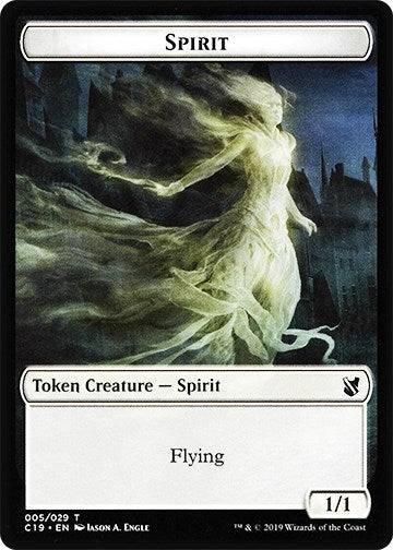 Image for Spirit // Human Double-Sided Token (5 // 3) [Commander 2019] - Magic: The Gathering