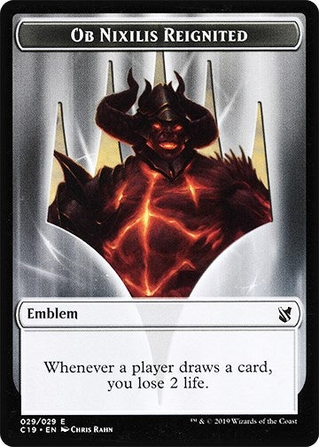 Image for Emblem - Ob Nixilis Reignited // Zombie (010) Double-Sided Token (29 // 10) [Commander 2019] - Magic: The Gathering